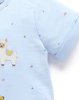 purebaby organic baby clothes animal fiesta short growsuit bodysuit