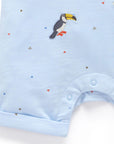 purebaby organic baby clothes animal fiesta short growsuit bodysuit