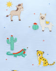 purebaby organic baby clothes animal fiesta short growsuit bodysuit