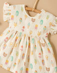 purebaby organic gelati dress baby dress kids dress ice cream