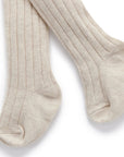 Beige Rib Tights