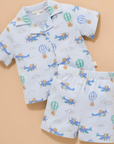 purebaby organic skies the limit button up pj set baby boy organic cotton clothes