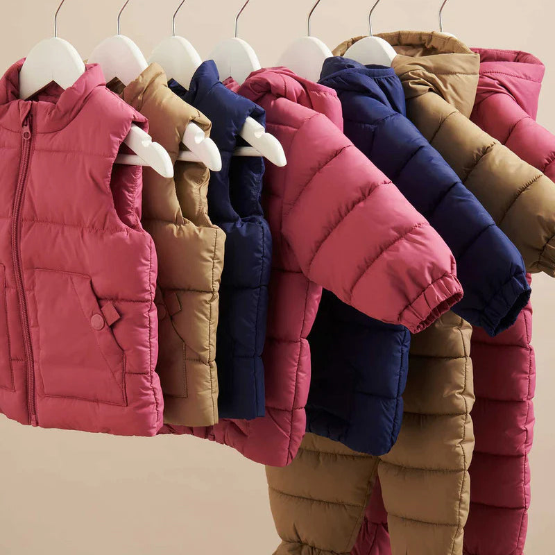 purebaby organic baby winter puffer vest puffer jacket