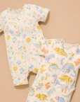 purebaby organic cotton baby romper bedtime blooms short pj growsuit