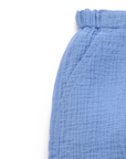 purebaby organic cotton baby clothes blue slouchy crinkle pants girls