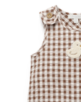 purebaby organic cotton brown ducky romper baby