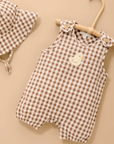 purebaby organic cotton brown ducky romper baby