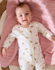 purebaby organic cotton newborn baby romper growsuit