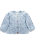 Cable Wool Cardigan | Frozen Melange