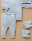 purebaby organic cashmere blue set baby kids