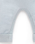 purebaby organic cashmere growsuit pale blue melange organic cotton baby travel clothes