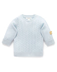 purebaby organic cashmere jumper blue organic cotton baby travel winter clothes