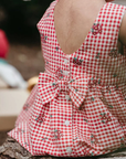 Red Festive Gingham Dress