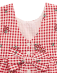Red Festive Gingham Dress