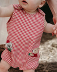 Christmas Gingham Romper