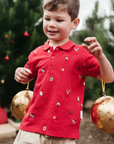 purebaby organic cotton christmas polo kids boys