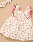 Red Roses Festive Floral Dress