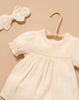 purebaby organic cotton cloud bow headband baby