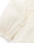 purebaby organic meadow blouse cloud organic cotton baby clothes