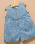 Denim Embroidered Jumpsuit