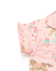 purebaby organic cotton kids pajama set girls horses