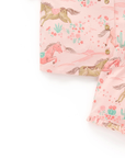 purebaby organic cotton kids pajama set girls horses