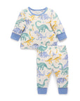 purebaby organic dinosaur textured pyjama set PJ baby kids