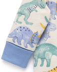 purebaby organic dinosaur textured pyjama set PJ baby kids