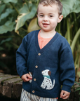 purebaby organic cotton baby kids doggy cardigan