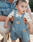purebaby organic blue doggy overall denim set organic cotton baby kids clothes