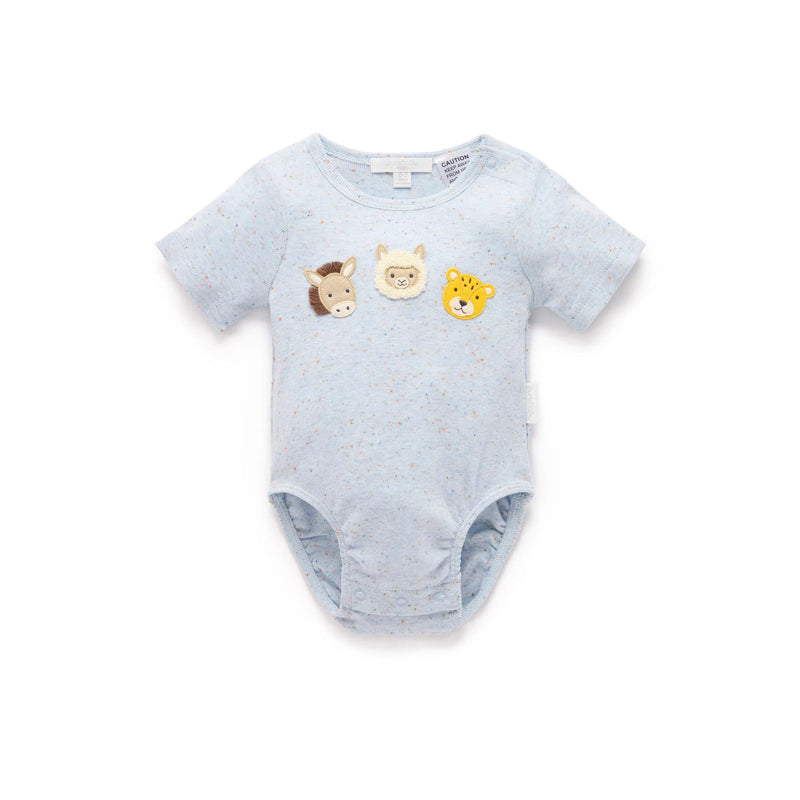 purebaby organic donkey short sleeve bodysuit baby boy clothes