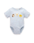 purebaby organic donkey short sleeve bodysuit baby boy clothes