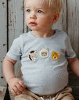 purebaby organic donkey short sleeve bodysuit baby boy clothes