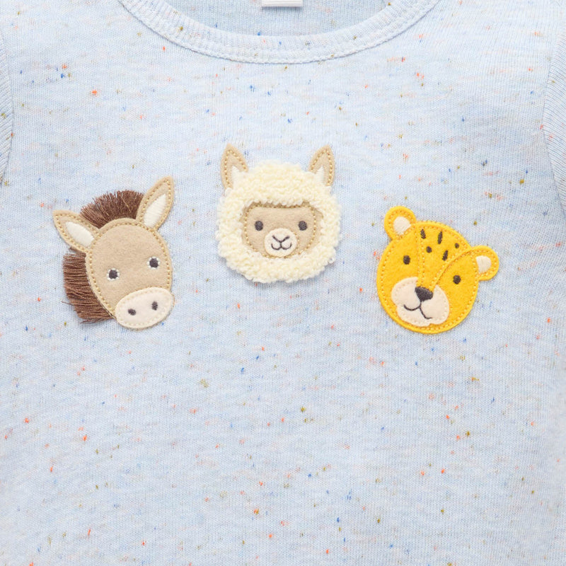 purebaby organic donkey short sleeve bodysuit baby boy clothes