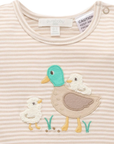 purebaby organic cotton baby clothes duck short growsuit romper