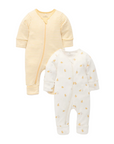 purebaby organic cotton newborn baby romper growsuit