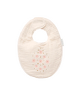 purebaby organic cotton baby bib emboridered bib cloud
