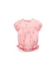 pink bodysuit made from organic cotton by purebaby organic