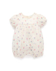 purebaby organic cotton baby girl clothes marigold fiesta romper