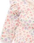 purebaby organic cotton baby girl clothes flor zip growsuit romper