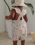 purebaby organic cotton baby clothes garden flowers romper baby girl