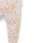 purebaby organic cotton baby clothes garden petals zip growsuit