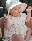 purebaby organic cotton romper garden ditsy