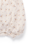 purebaby organic cotton romper garden ditsy