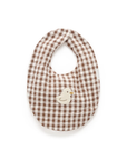 Gingham Bib Milk Choc Gingham