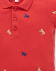 red polo shirt tee baby boy lunar new year festive