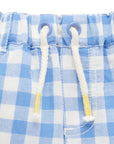 purebaby organic kids gingham shorts ocean organic cotton baby clothes