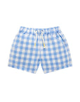 purebaby organic kids gingham shorts ocean organic cotton baby clothes