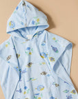purebaby organic kids hooded towel fishie beach towel