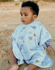 purebaby organic kids hooded towel fishie beach towel